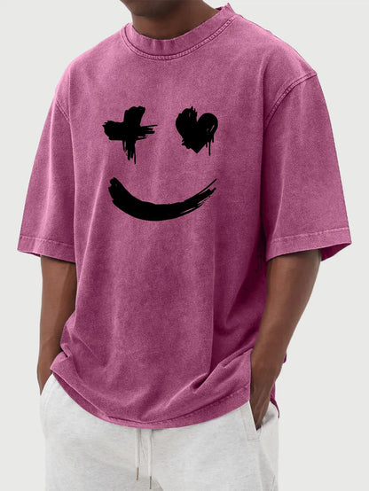 Marlow Vintage Distressed Heart Smile Tee