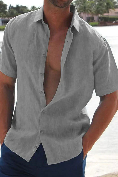 Nolan Linen Short-Sleeve Shirt
