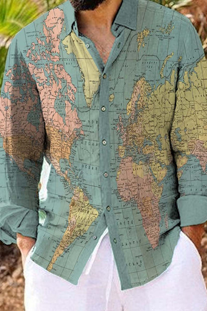 Thatcher Cotton-Linen Long-Sleeve Shirt