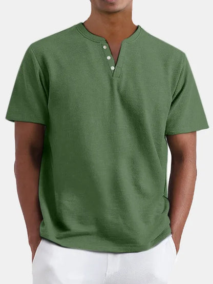 Sutton Henley Solid Tee
