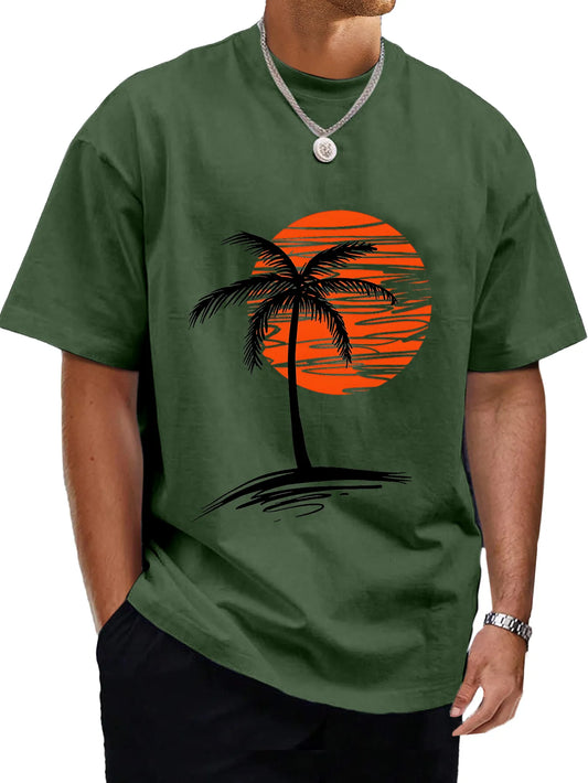 Dean Palm Sunset Cotton Tee