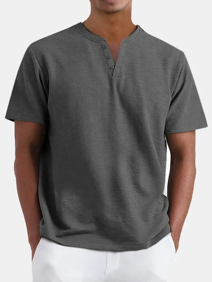 Sutton Henley Solid Tee