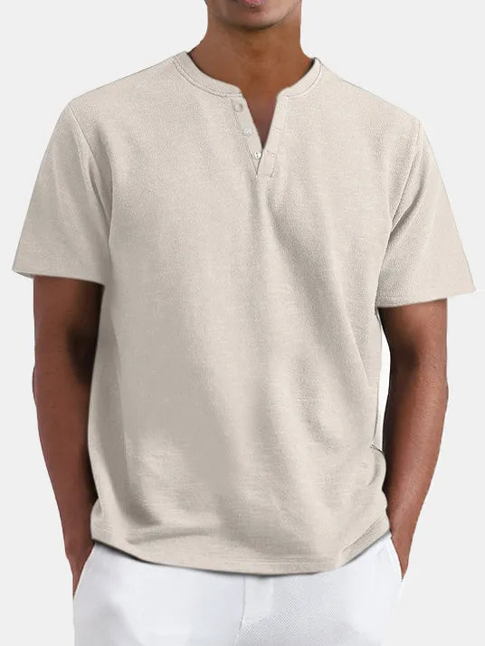 Sutton Henley Solid Tee