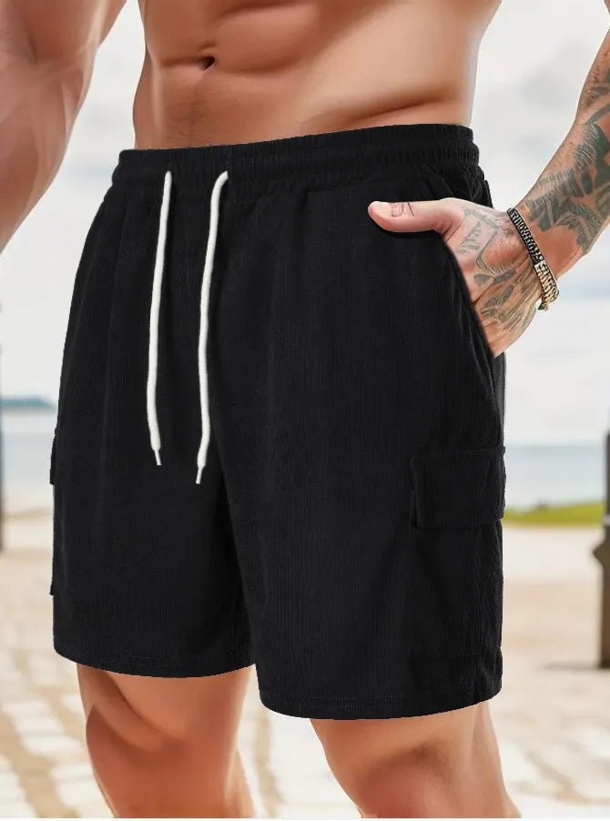Emmett Corduroy Solid Shorts