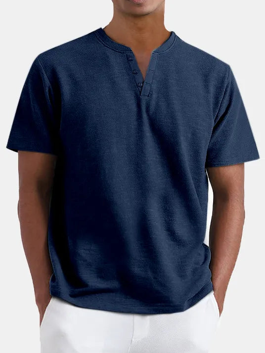 Sutton Henley Solid Tee