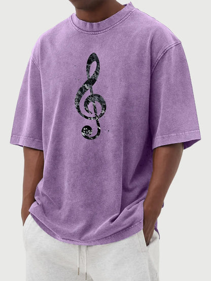 Nolan Vintage Distressed Music Note Tee