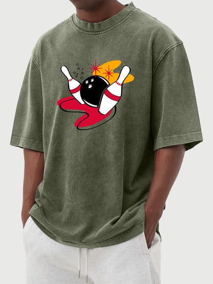 Rowan Bowling Vintage Distressed Cotton Tee