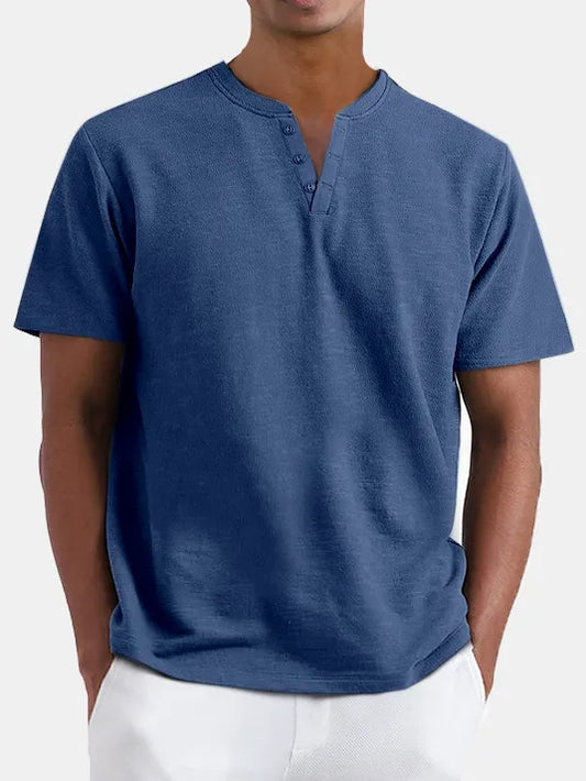 Sutton Henley Solid Tee