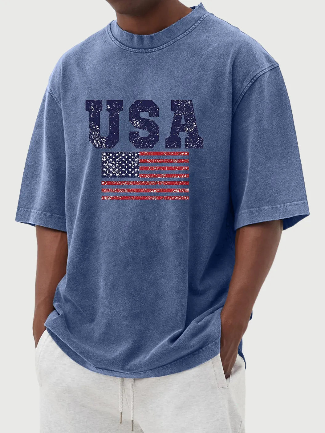 Dorian Vintage Flag Print Tee