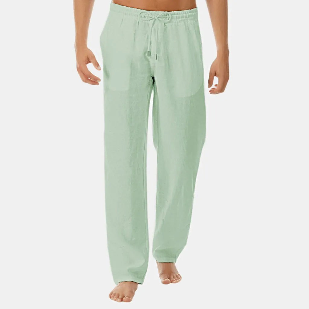 Nolan Cotton-Linen Sport Solid Pants