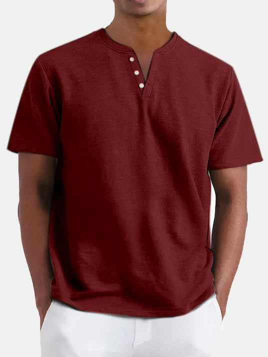 Sutton Henley Solid Tee