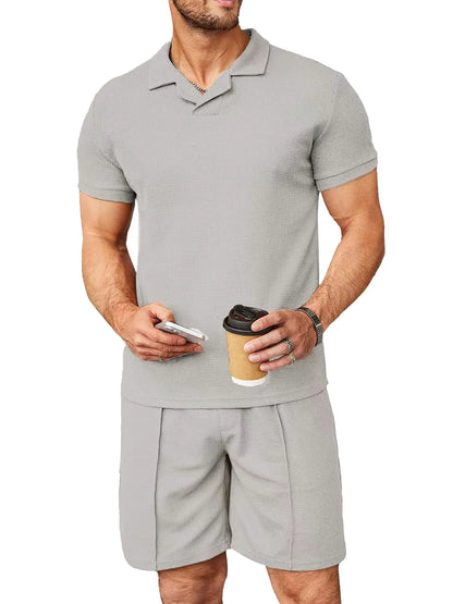 Beckett Waffle Short Two-Piece Set