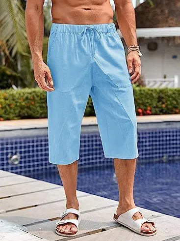 Dorian Hawaiian Wide-Leg Cropped Pants