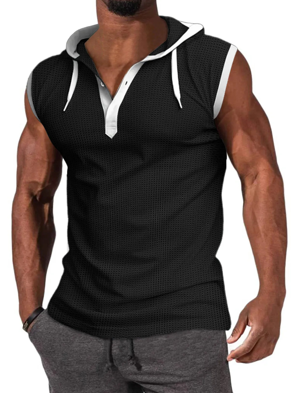 Reid Waffle Hooded Tank