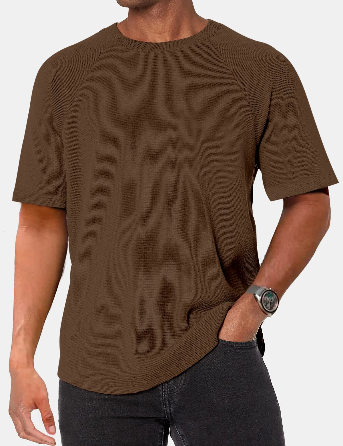Alden Waffle Raglan Solid Tee