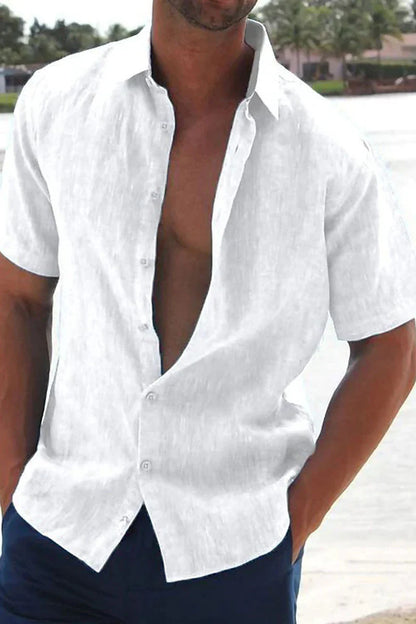 Nolan Linen Short-Sleeve Shirt