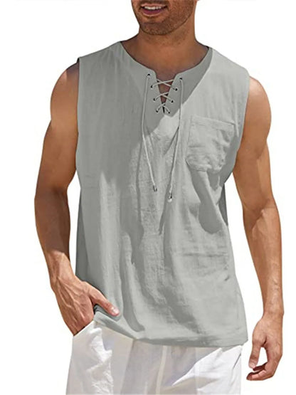 Emmett Cotton-Linen Solid Tank