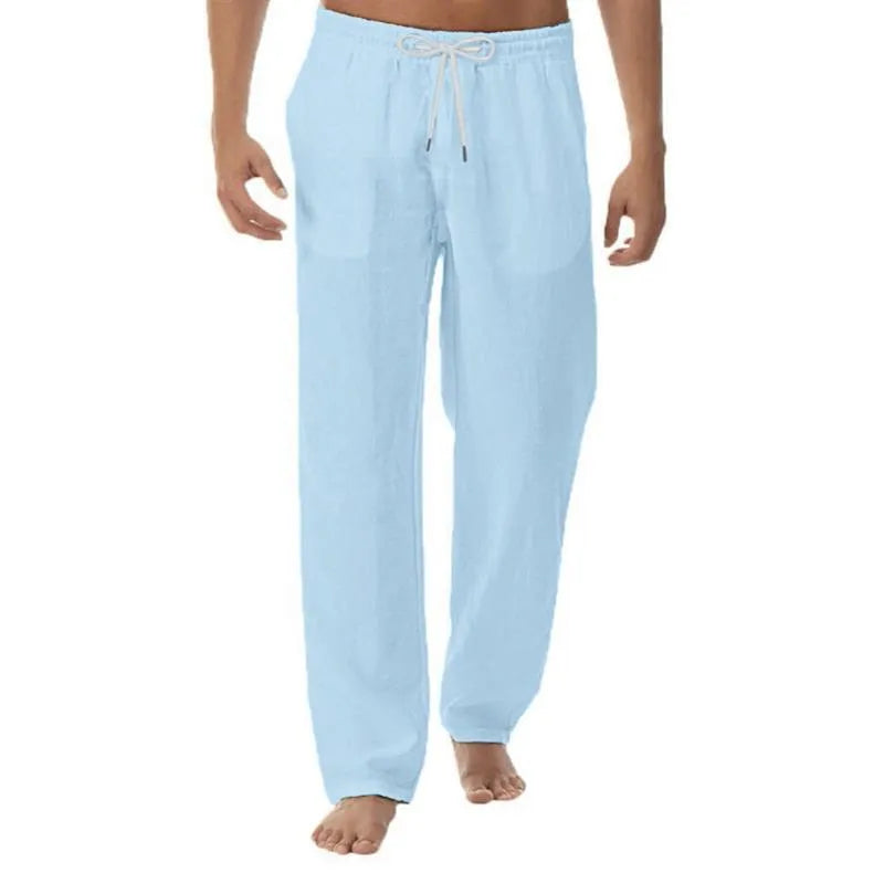Nolan Cotton-Linen Sport Solid Pants