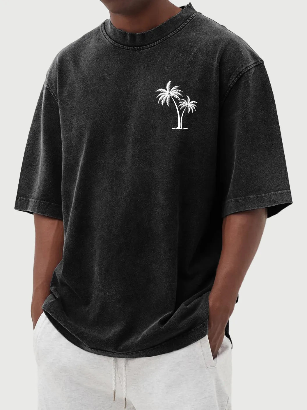 Quincy Vintage Palm Tree Cotton Tee