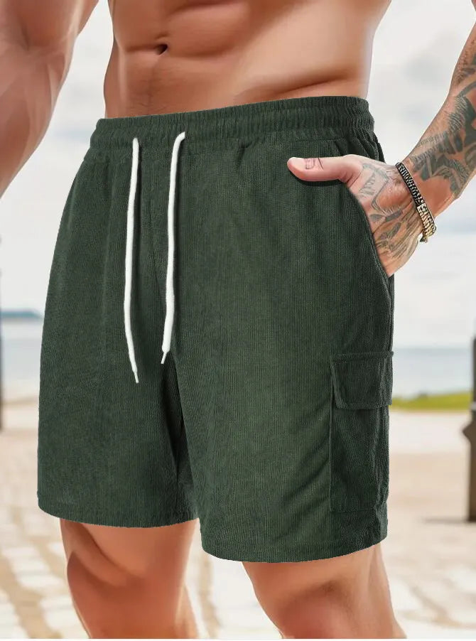 Emmett Corduroy Solid Shorts