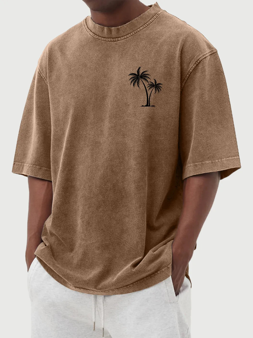 Quincy Vintage Palm Tree Cotton Tee
