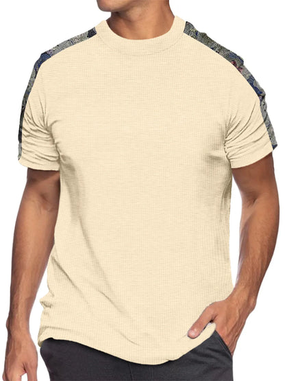 Merritt Colorblock Waffle Solid Tee