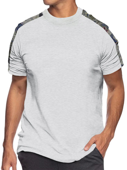 Merritt Colorblock Waffle Solid Tee
