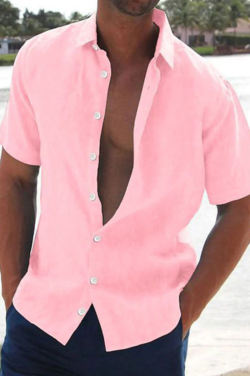 Nolan Linen Short-Sleeve Shirt