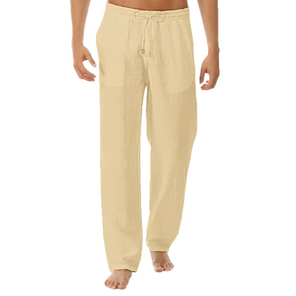 Nolan Cotton-Linen Sport Solid Pants