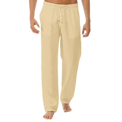 Nolan Cotton-Linen Sport Solid Pants
