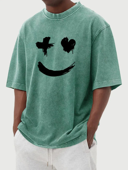 Marlow Vintage Distressed Heart Smile Tee