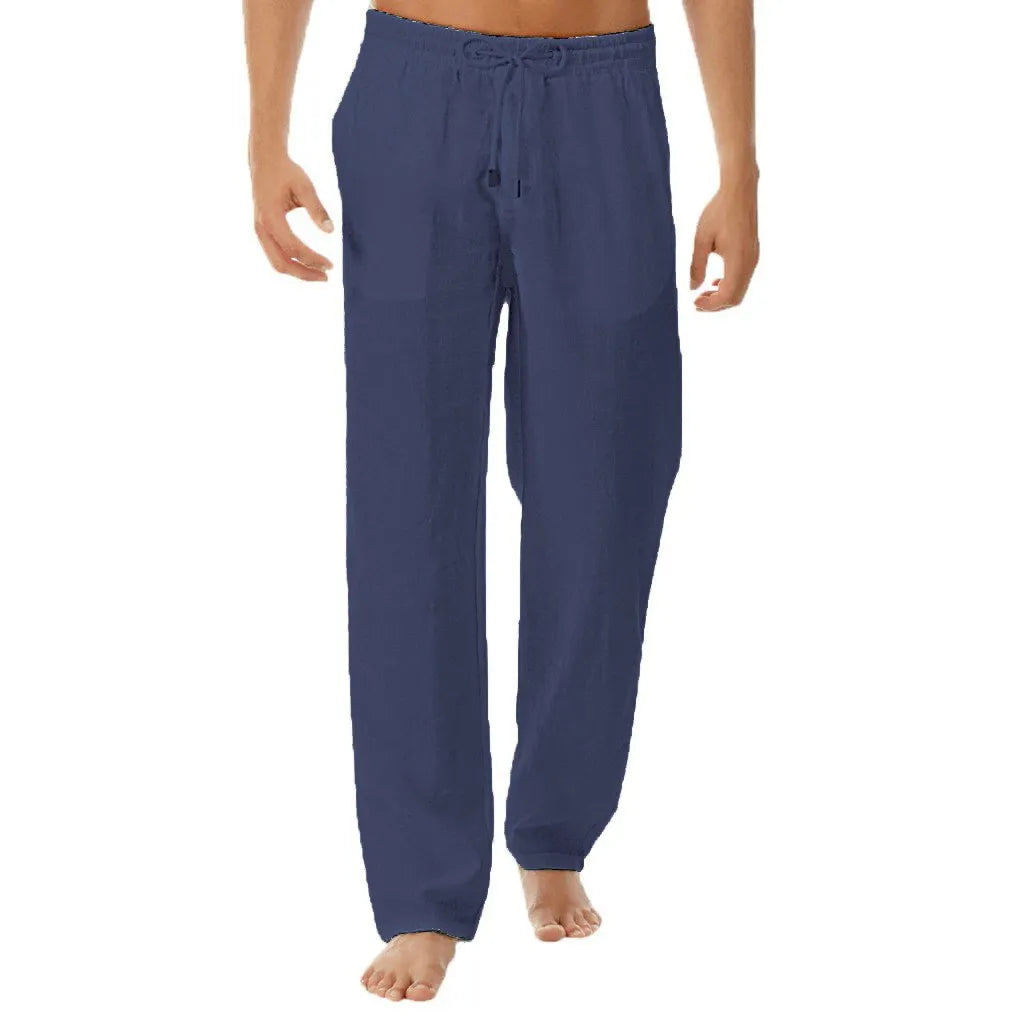 Nolan Cotton-Linen Sport Solid Pants