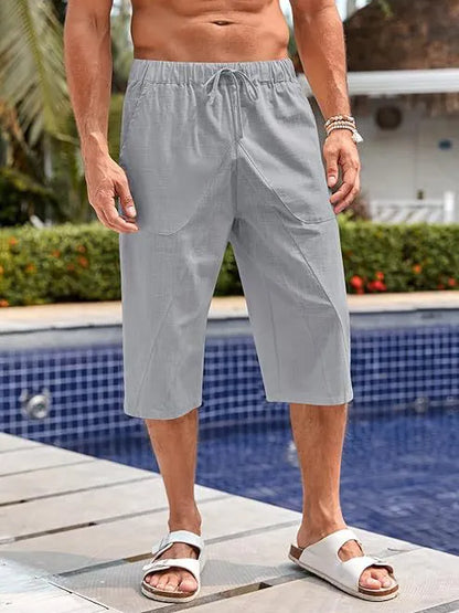 Dorian Hawaiian Wide-Leg Cropped Pants