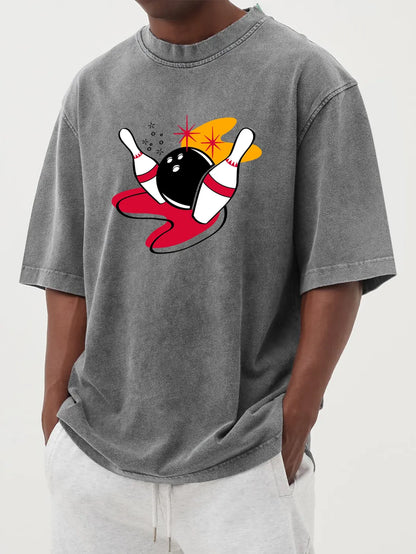 Rowan Bowling Vintage Distressed Cotton Tee