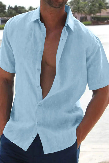 Nolan Linen Short-Sleeve Shirt