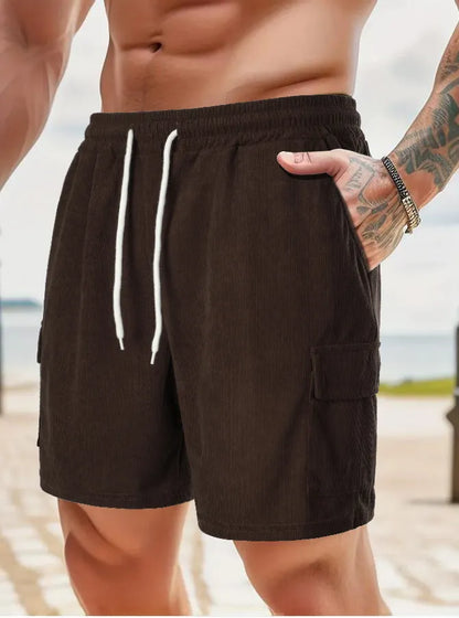 Emmett Corduroy Solid Shorts