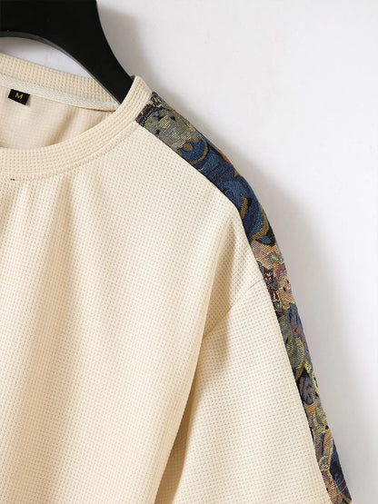 Merritt Colorblock Waffle Solid Tee