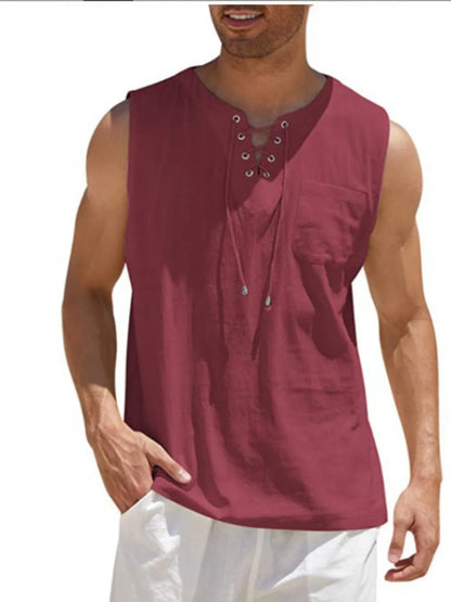 Emmett Cotton-Linen Solid Tank
