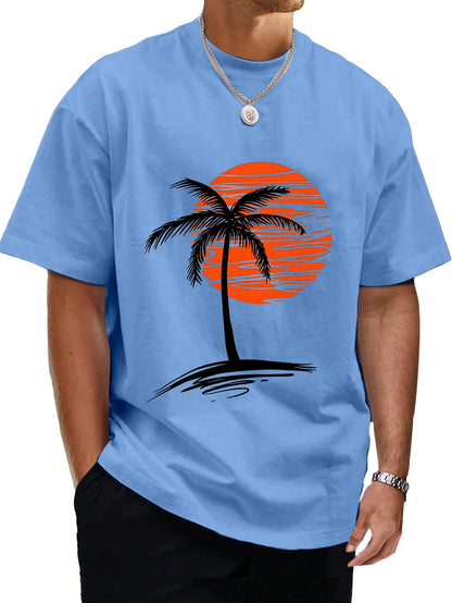 Dean Palm Sunset Cotton Tee