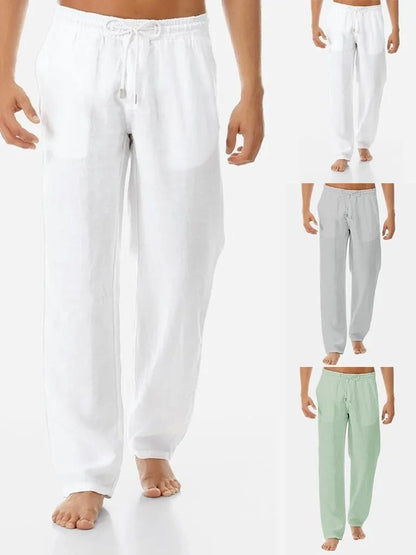 Nolan Cotton-Linen Sport Solid Pants