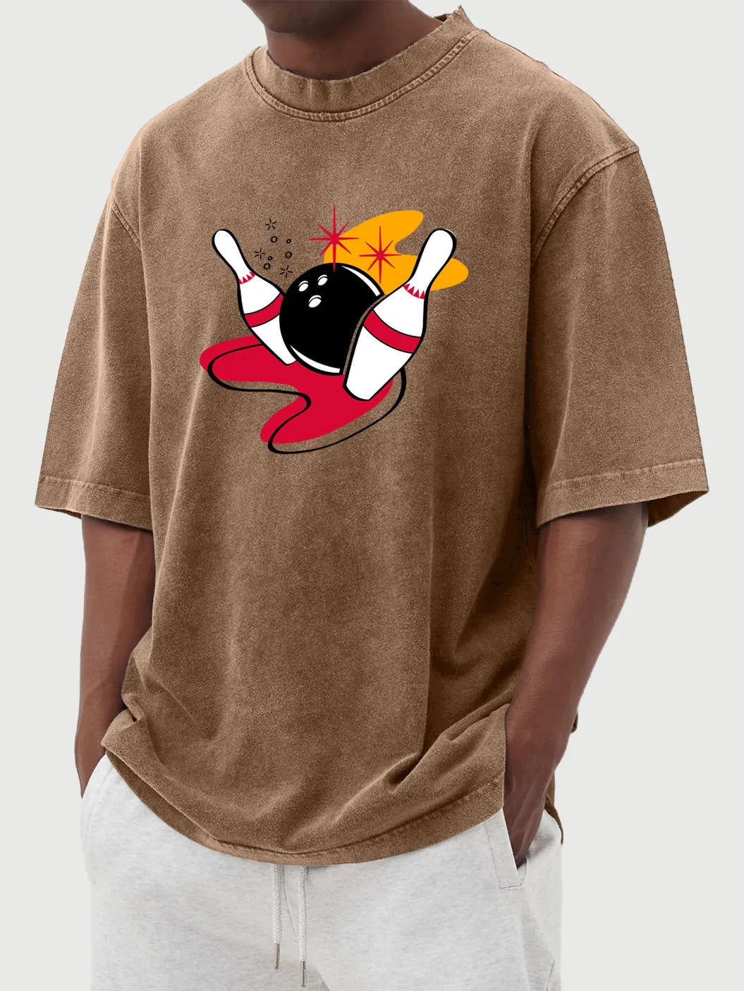 Rowan Bowling Vintage Distressed Cotton Tee