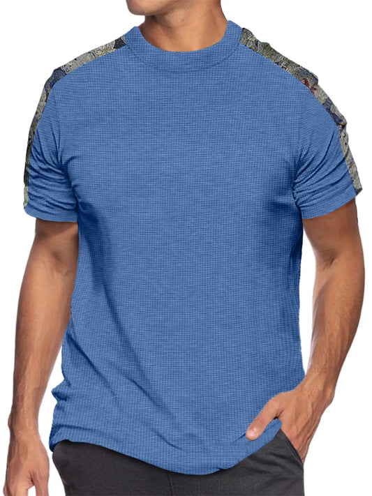 Merritt Colorblock Waffle Solid Tee
