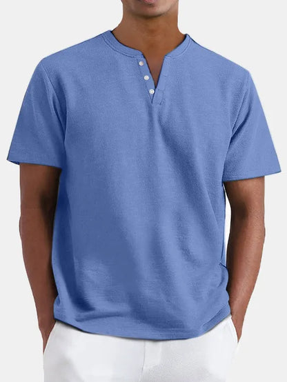 Sutton Henley Solid Tee