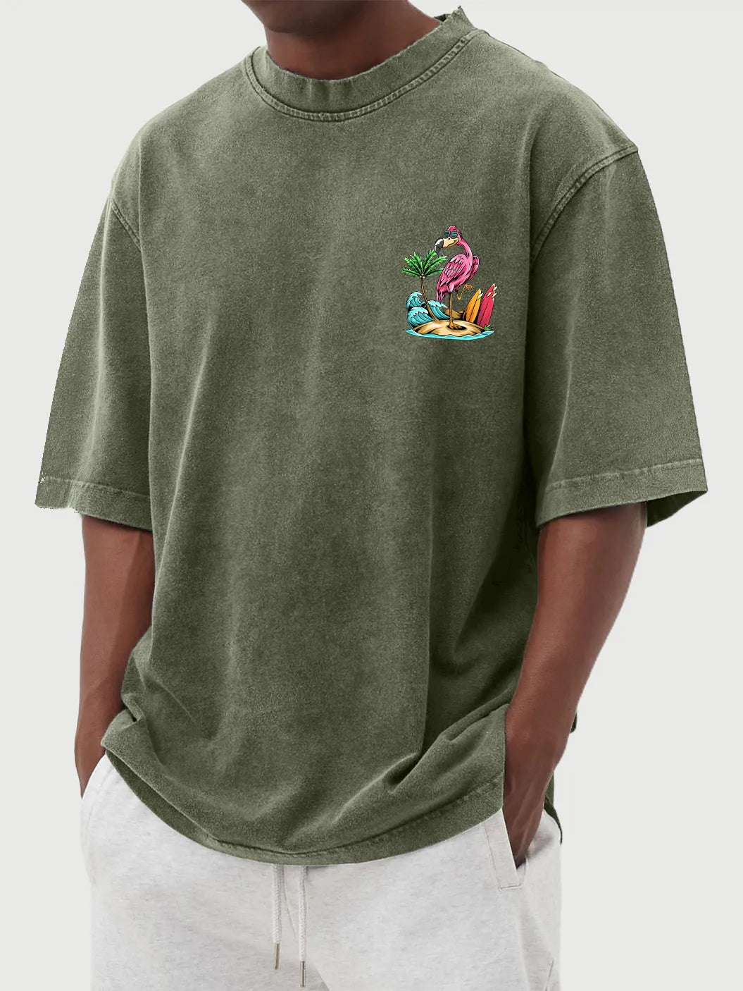 Rhodes Vintage Flamingo Tee