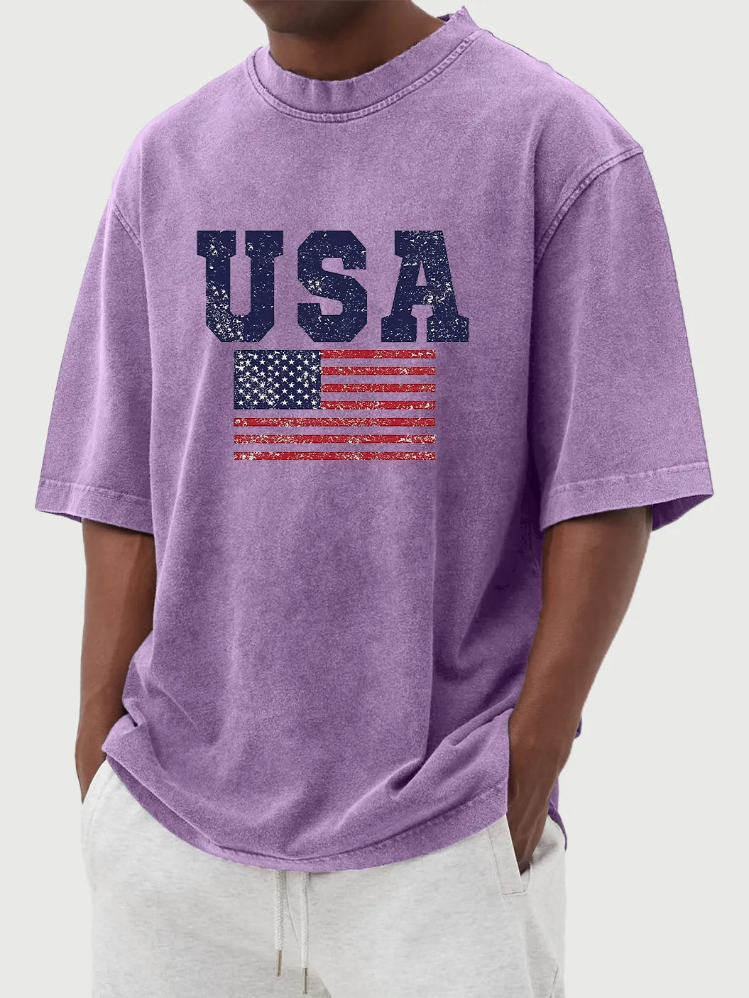 Dorian Vintage Flag Print Tee
