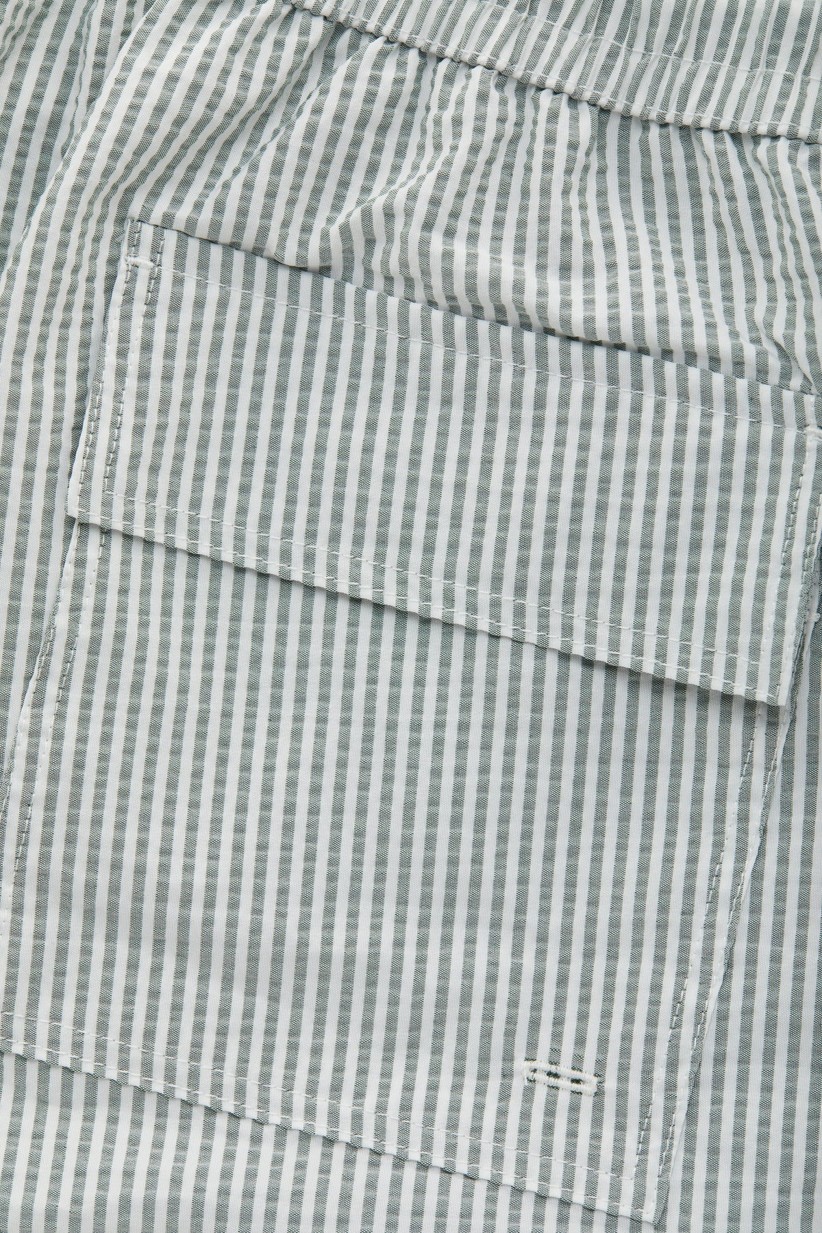 Carver Dark Green Seersucker Swim Shorts